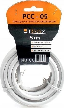 Cablu antenă Libox 5m alb (PCC05)