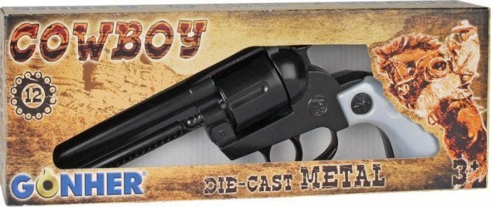Revolver cowboy Pulio Metal + 12 cartușe