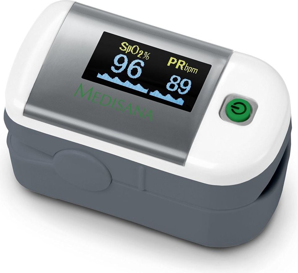 Dispozitive monitorizare medicala - Puls Oximetru MEDISANA PM 100, Alb/Gri