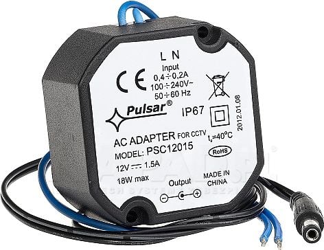 Cabluri si accesorii retele - Sursa de alimentare CCTV capsulata Pulsar IP67 DC 12V/1.5A PSC12015