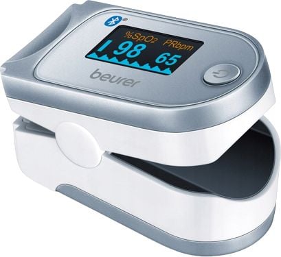 Dispozitive monitorizare medicala - Pulsoximetru PO60 Beurer, ecran color, 100 memorii