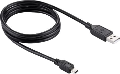 Puluz USB-A - cablu miniUSB 1 m negru (SB4137)