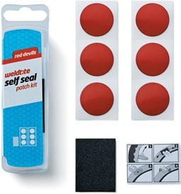 puncție patch-uri de anvelope stabilite de Red Devils SELF SEAL PATCH KIT plasture cutie 25 buc 6 x adeziv. (WLD-1036)