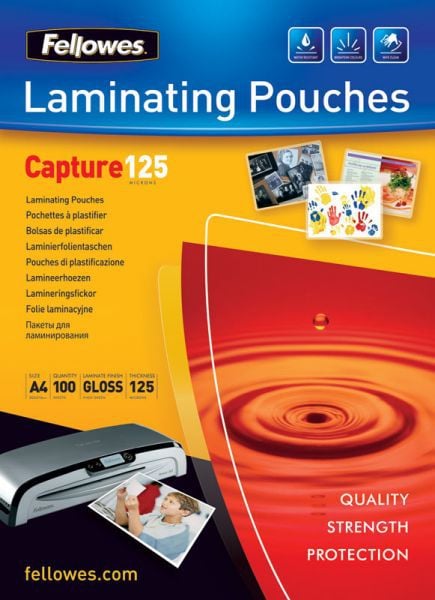 Laminatoare si accesorii - Pungi de laminat Fellowes 125 µ, 216x303 mm A4, 100 buc. (53074)