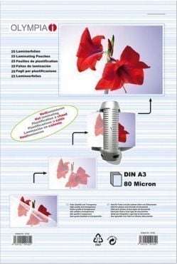 Pungi de laminat Olympia A3/80 microni/25 buc (9182)