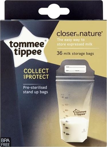 Pungi stocare lapte matern Tommee Tippee Closer to Nature, 36 buc