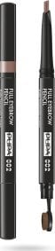 Pupa Pupa, Full, Paraben-Free, Definer, Double-Ended, Eyebrow Cream Pencil & Brush 2-In-1, 002, Brown, 0.2 g For Women