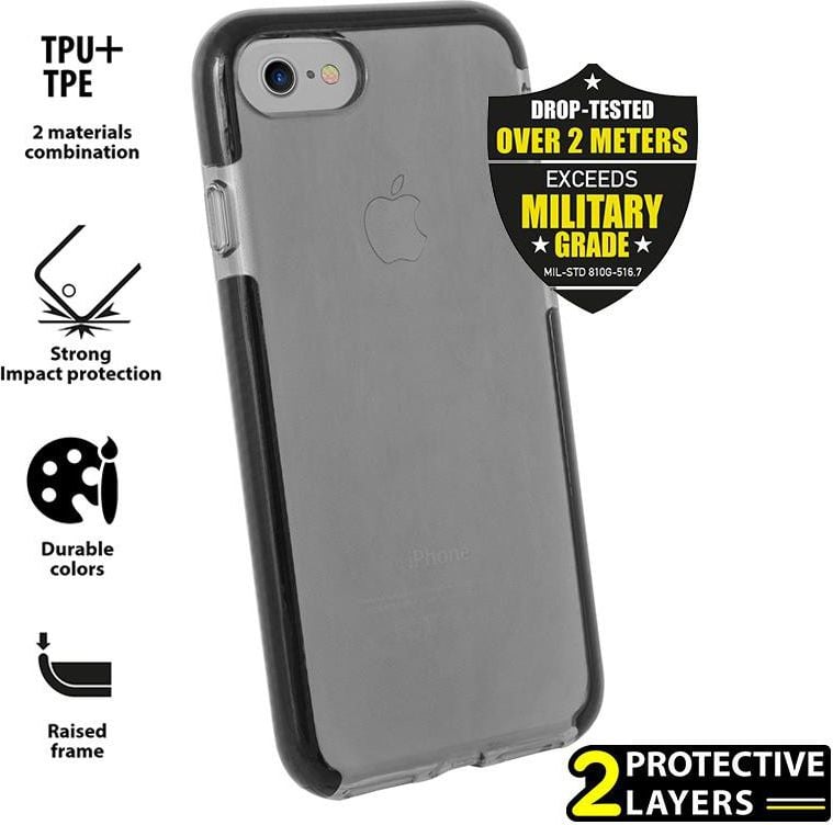 Puro Impact Pro Flex Shield - Husă neagră pentru iPhone 7 (IPC747FLEXSHBLK)