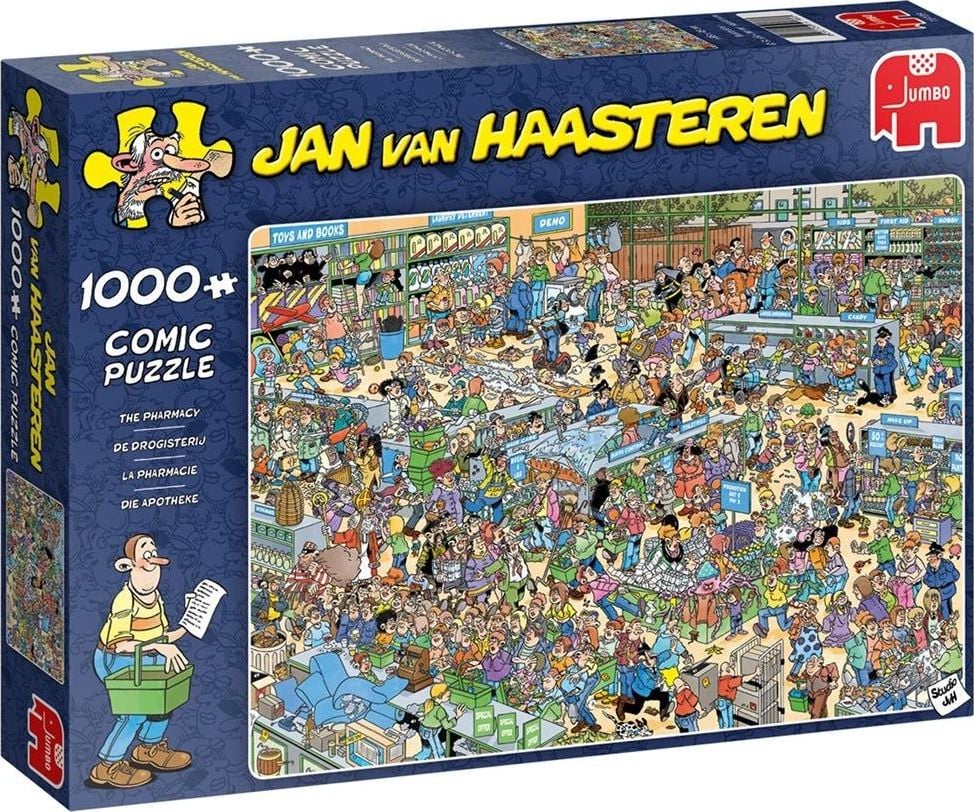 Puzzle 1000 piese Jumbo - The Pharmacy, Jan Van Haasteren