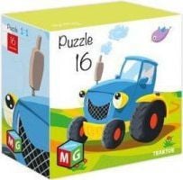 Puzzle 16 piese Tractor, Multigra, 3 ani+, Multicolor