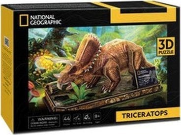 Puzzle 3D Cubic Fun - Triceratops, 44 piese