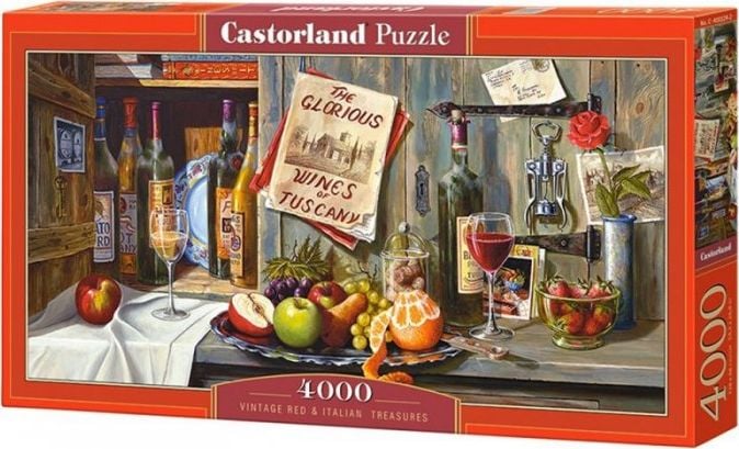 Puzzle 4000 piese Vintage Red &amp; Italian Treasures Castorland 400324