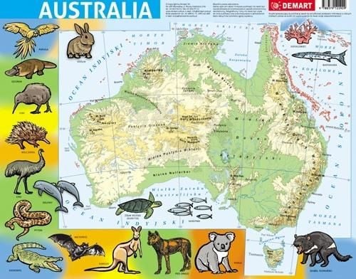 Puzzle Cadru Demart - Australia fizică
