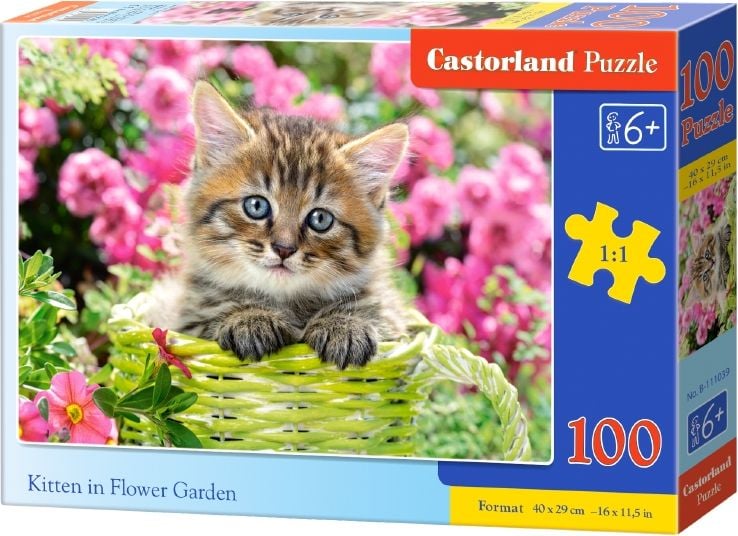 Puzzle Castorland 100 piese - Pisoi în grădină (290197)