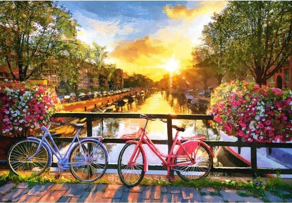 Puzzle Castorland, Biciclete in Amsterdam, 1000 piese