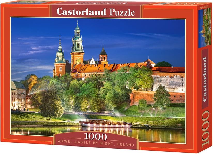 Puzzle Castorland, Castelul Wawel noaptea, Polonia, 1000 piese