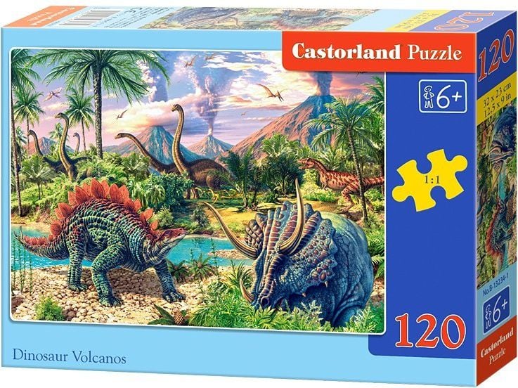 Puzzle Castorland, Dinozauri si vulcani, 120 piese