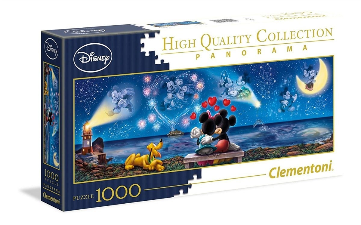 Puzzle Clementoni, 1000 de piese. Panoramă - Mickey și Minnie (GXP-633662)