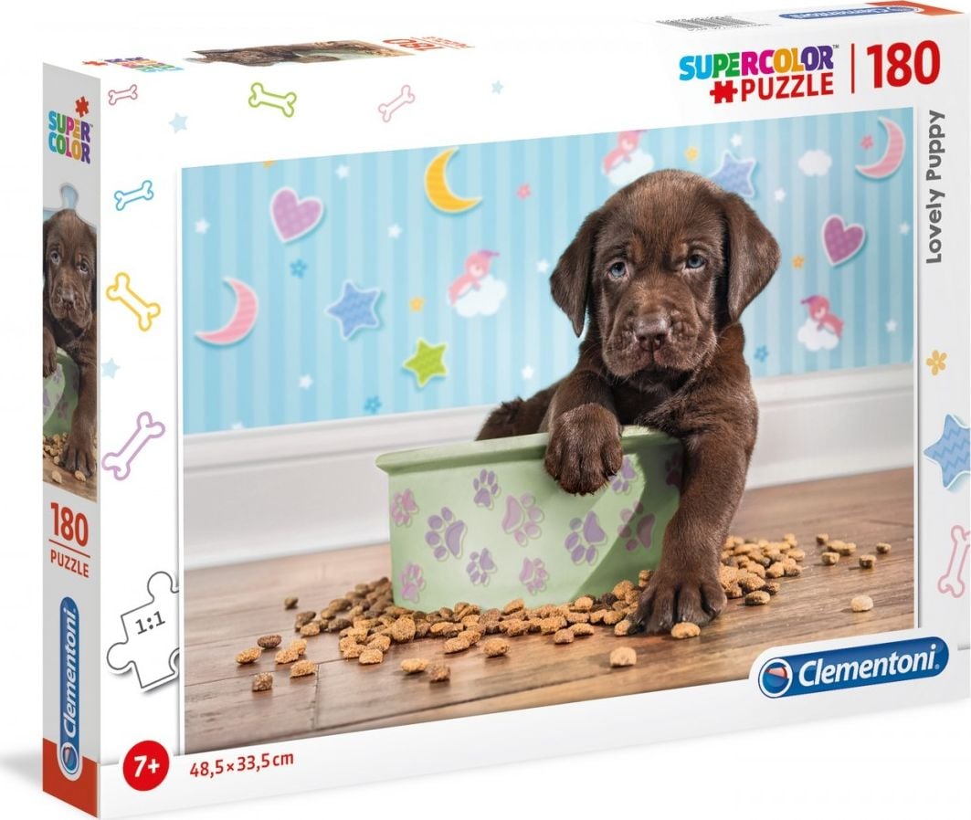 Puzzle Clementoni 180 piese Lovely Puppy