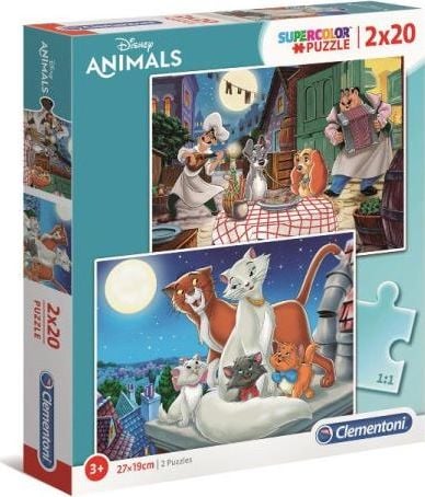 Puzzle Clementoni Animalele Disney,2x20 piese