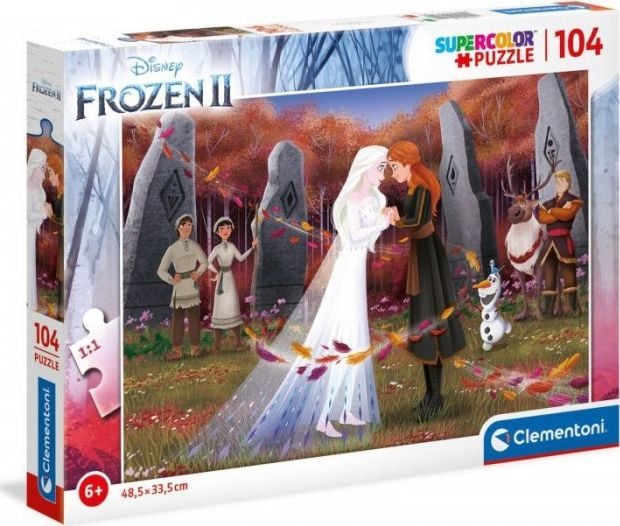 Puzzle Clementoni - Frozen II, In love, 104 piese