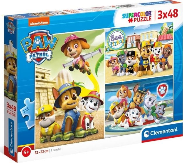 Puzzle Clementoni - Paw Patrol, 3x48 piese