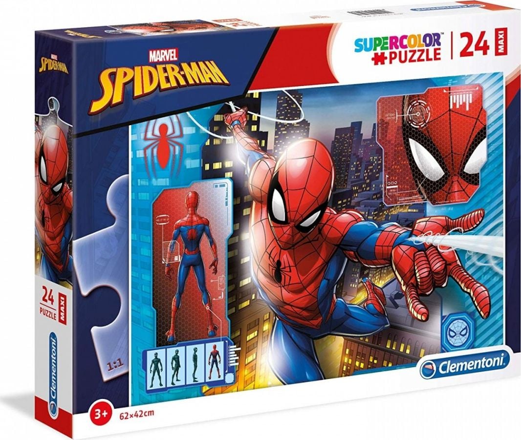 Puzzle Clementoni SuperColor Maxi Marvel Spider-man, 24 piese