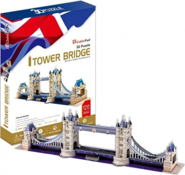 Puzzle Cubic Fun National Geographic London Tower Bridge, 120 piese