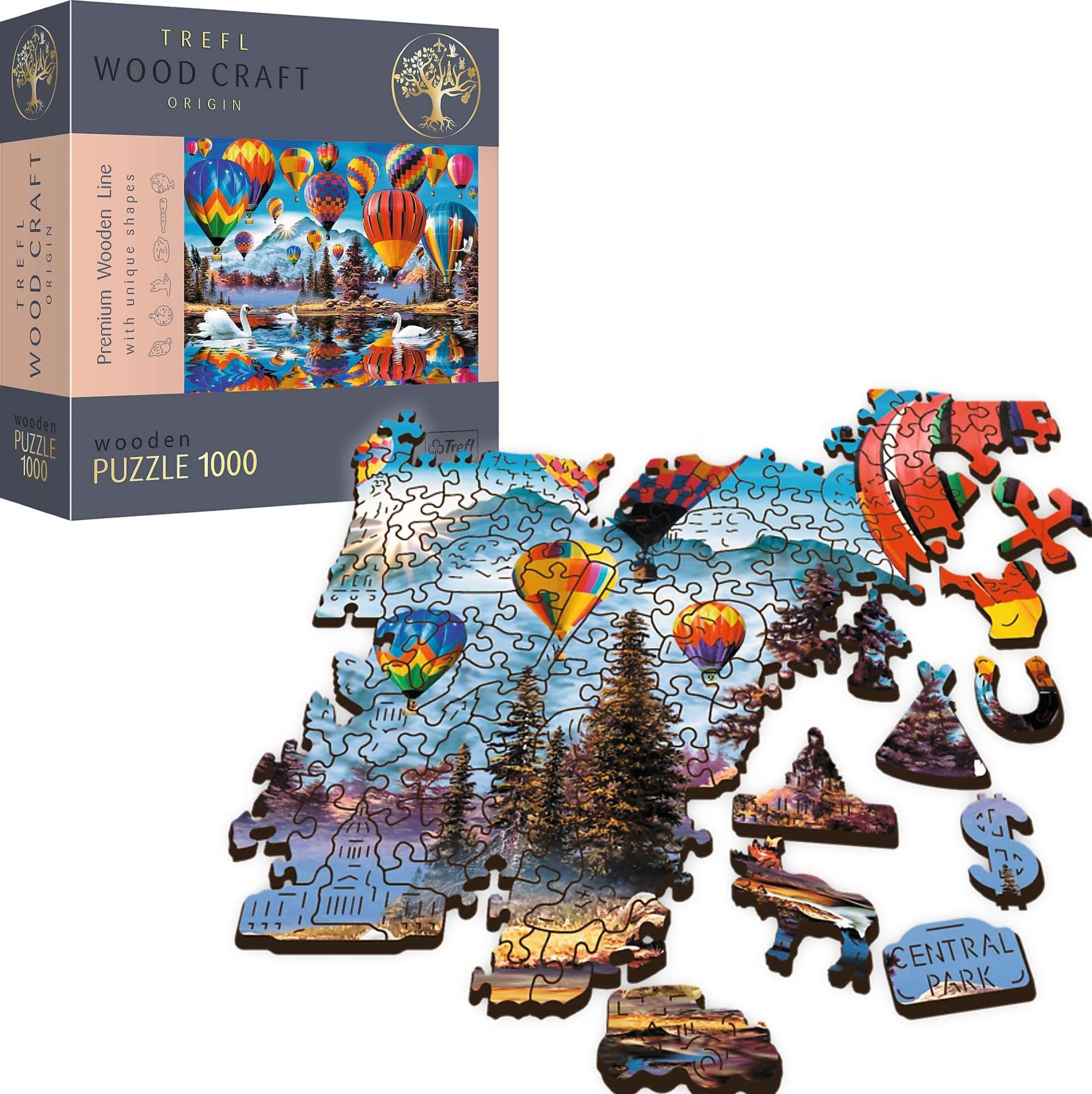 Puzzle din lemn Trefl - Baloanele colorate, 1000 piese