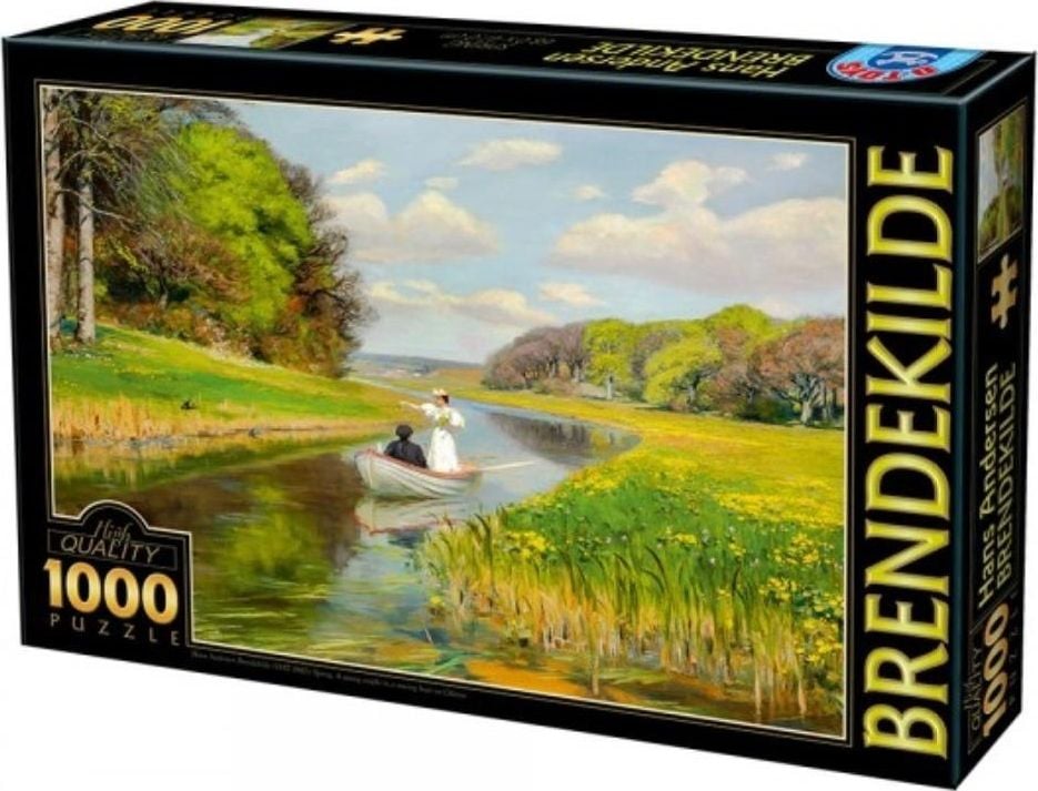 Puzzle D-Toys - Brendekilde Hans Andersen: A You Couple in a Rowing Boat on Odense, 1.000 piese (Dtoys-72795-BR01)