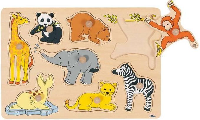 Puzzle Goki cu mânere - Zoo - 212479