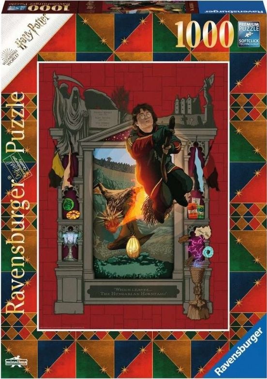 Puzzle Harry Potter Triwizard Tournament , 1000 piese , 70 x 50 cm, Negru