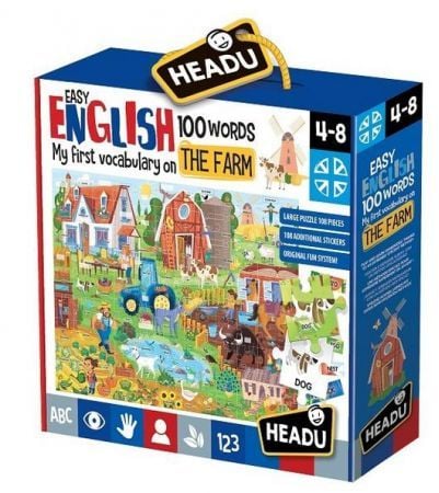 Puzzle Headu engleză 100 de cuvinte - Fermă (279574)