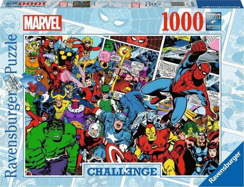 Puzzle Marvel Challenge Comics , 1000 piese, Multicolor