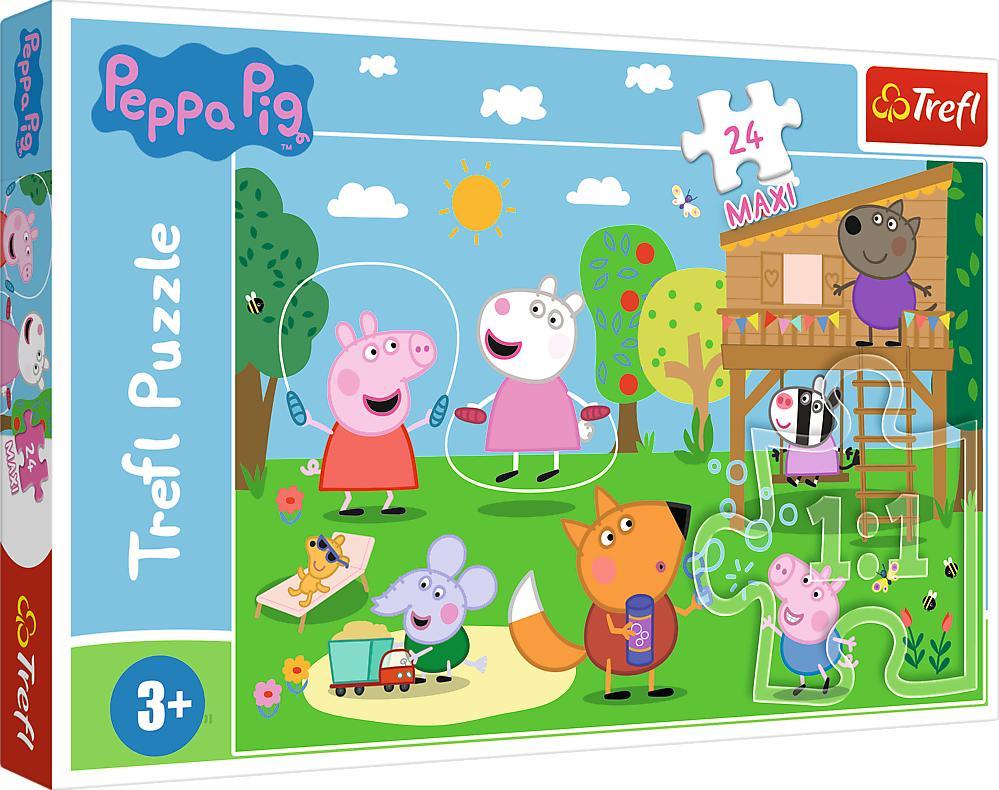 Puzzle Peppa Pig, Distractia Din Iarba, Carton, 24 piese