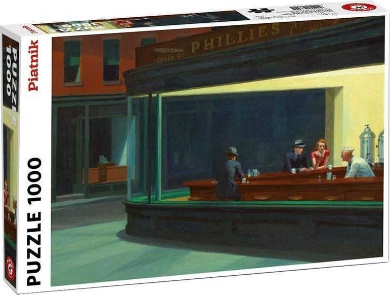 Puzzle Piatnik `Edward Hopper - Nighthawks`, 1000 piese, dimensiune 68 x 48 cm