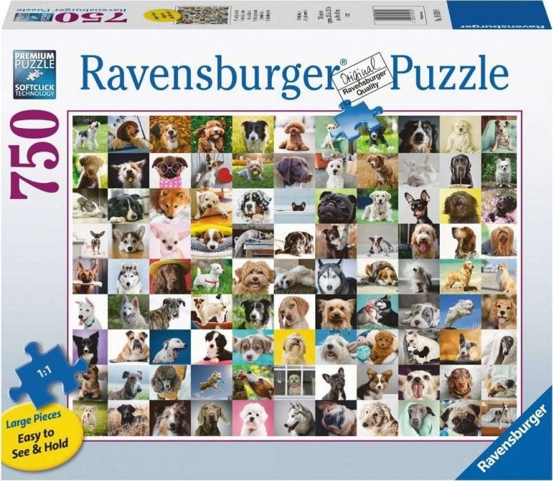 Puzzle Ravensburger 750el XXL - 99 de câini adorabili 169399 RAVENSBURGER