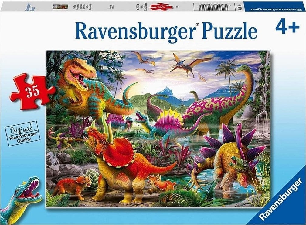 Puzzle Ravensburger - Atacul T-Rex, 35 piese