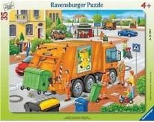 Puzzle Ravensburger - Masina de colectat gunoi, 35 piese