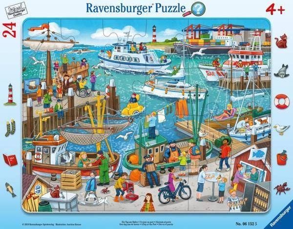 Puzzle Ravensburger - O Zi In Port, 24 piese (06152)