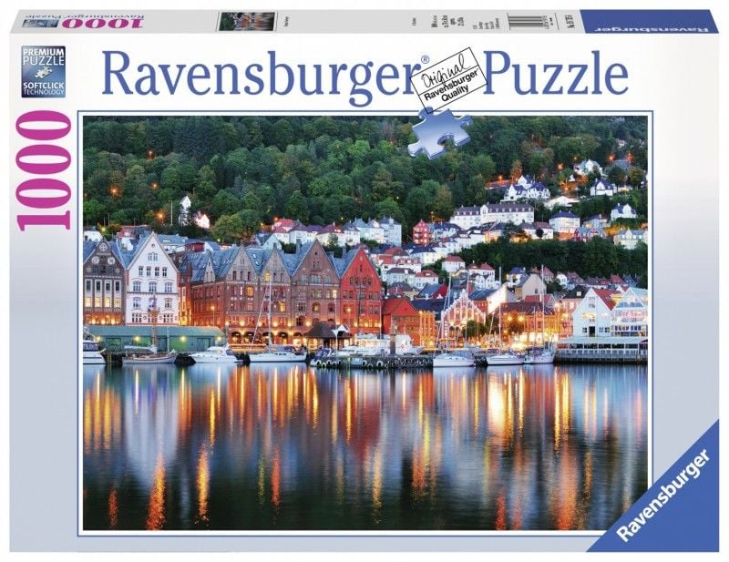 Puzzle Ravensburger - Orasul Bergen, 1000 piese
