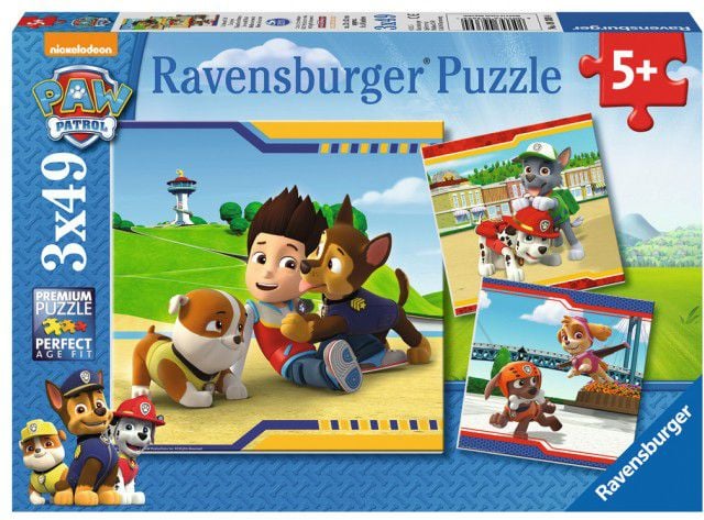 Puzzle Ravensburger - Paw Patrol, 3 in 1, 3x49 piese