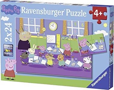 Puzzle Ravensburger, Purcelusa Peppa, 2X24 piese
