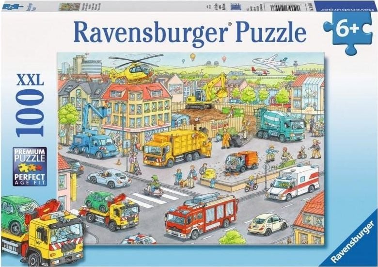 Puzzle Ravensburger - Utilaje in oras, 100 piese