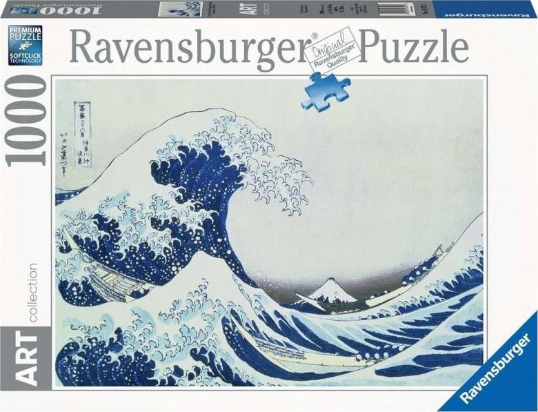 Puzzle Ravensburger - Valuri in Kanagawa, 1000 piese