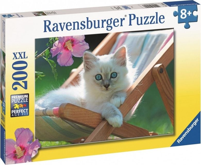 Puzzle Ravensburger XXL - Pisicuta alba, 200 piese