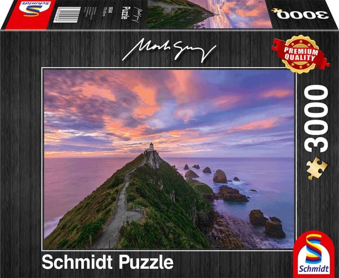 Puzzle Schmidt - Mark Gray: Nugget point lighthouse, The Catlins, South island, 3000 piese