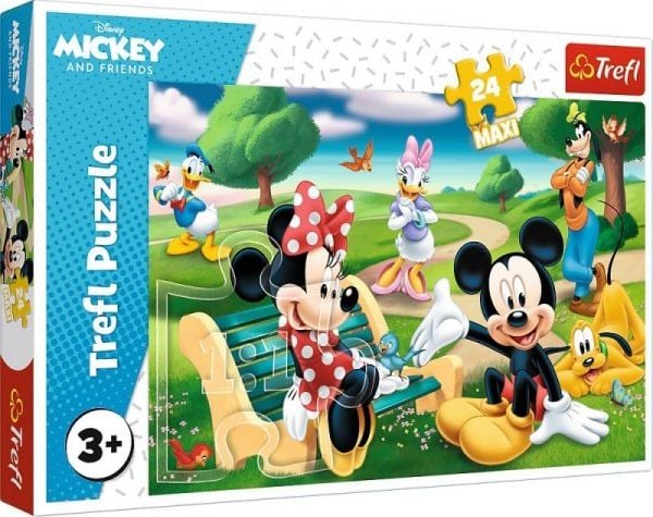 Puzzle Trefl 24 Maxi Mickey Mouse intre prieteni - TREFL 24M Multicolor