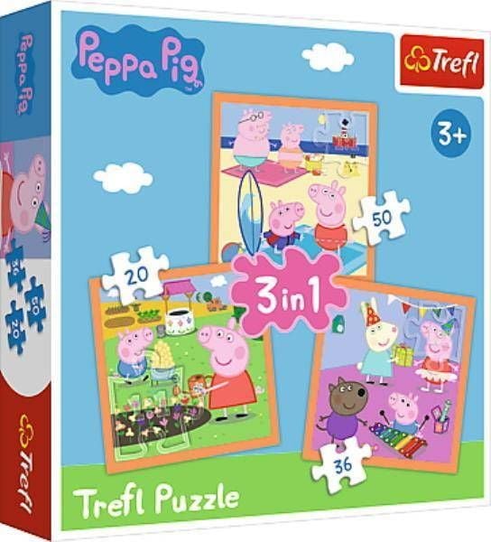 Puzzle Trefl 3in1 Inventiva Peppa Pig