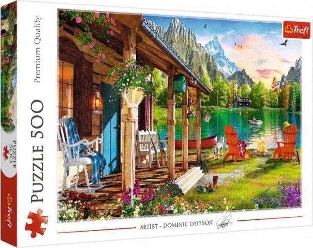 Puzzle Trefl - Cabana din munti, 500 piese